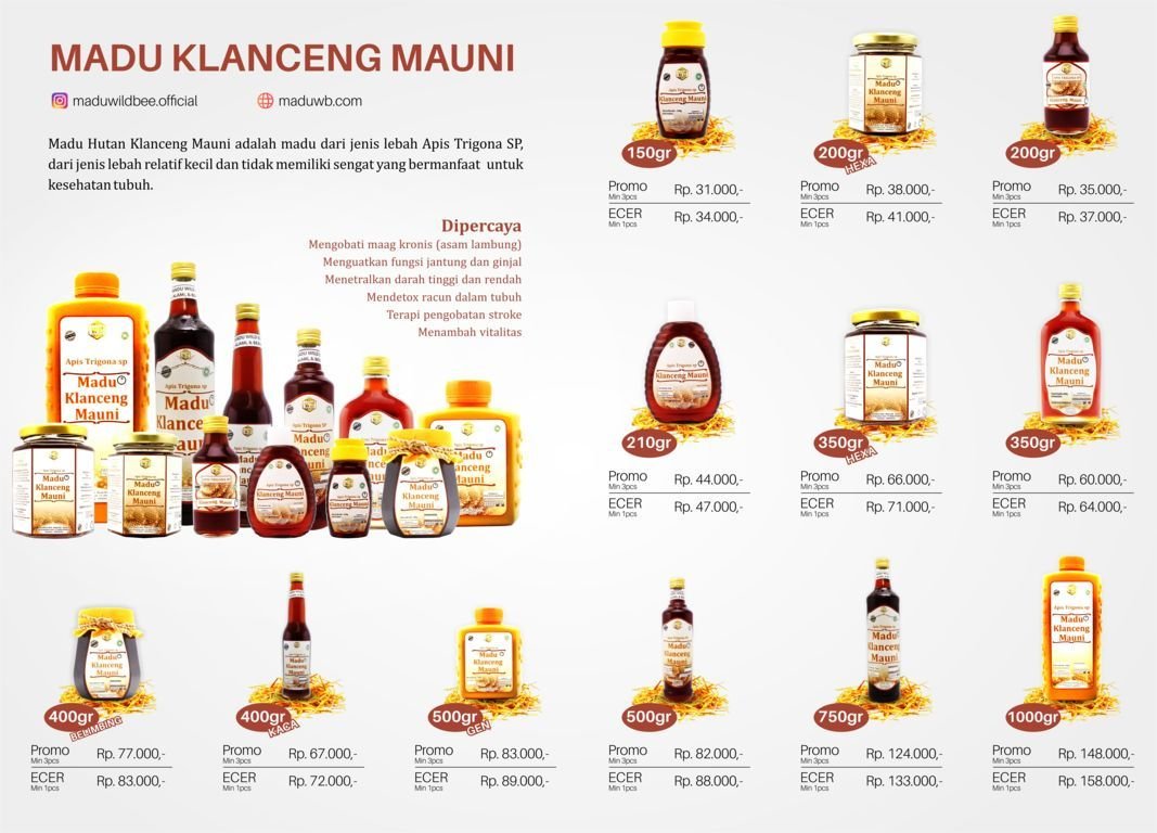 katalog madu wild bee